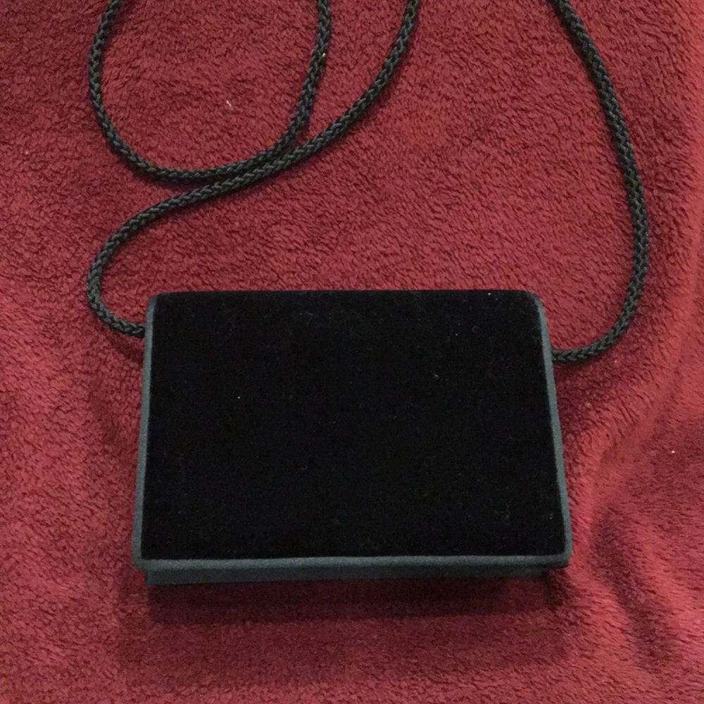 Black velvet evening bag